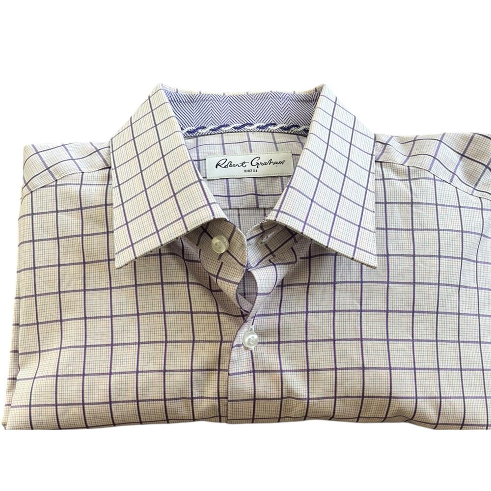 Robert Graham Men’s Dress Shirt - Size 16 (41) - 100% Cotton - Picture 2 of 10